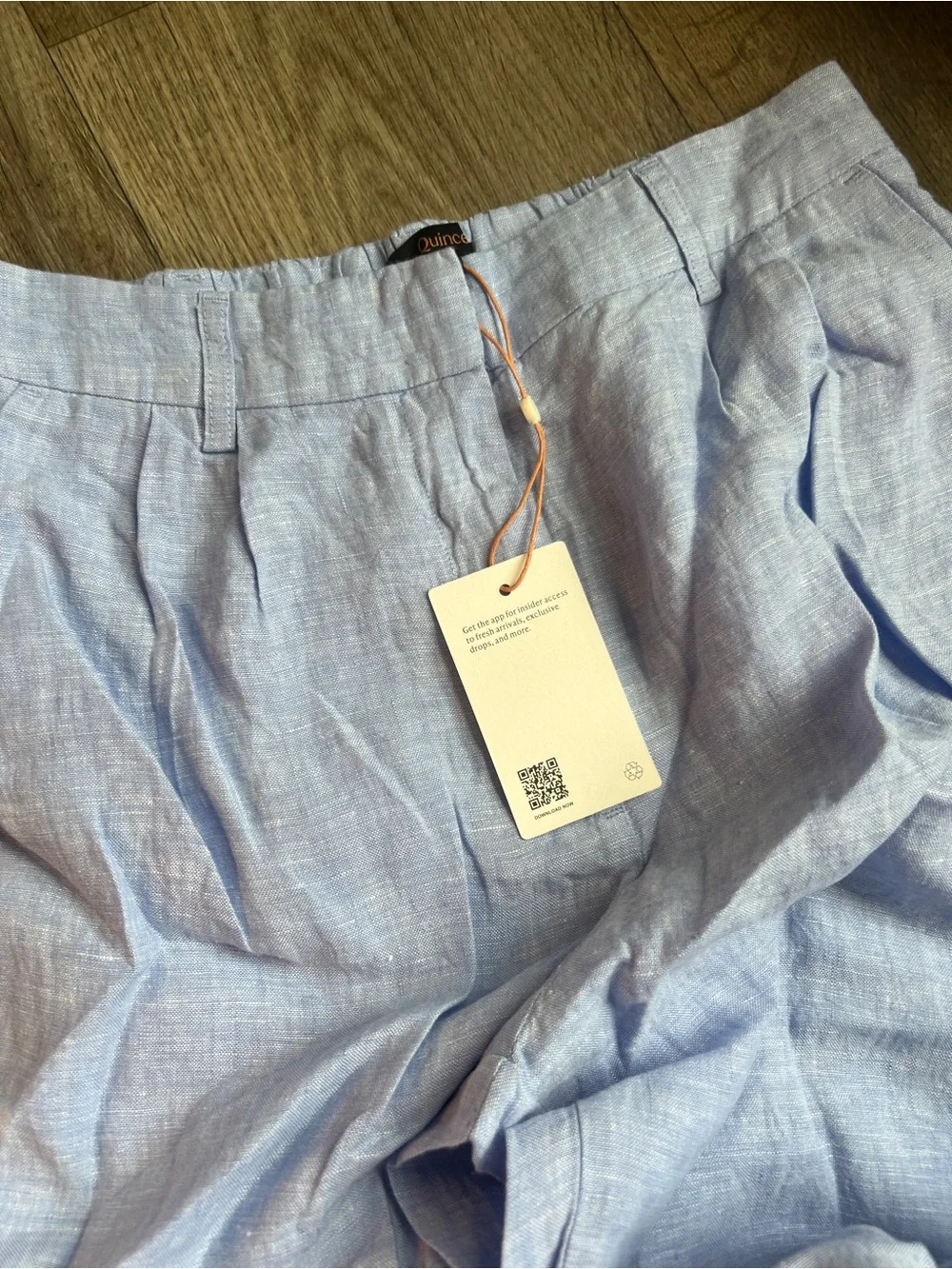 NWT quince blue linen pants size 4